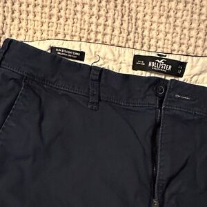 Hollister Men's Dark Navy Slim Straight Flex Chinos 34x32